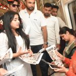 नीट पेपरफुटी प्रकरणी युवक काँग्रेसची मुंबई मेट्रोमध्ये जनजागृती मोहीम…