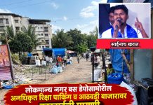 लोकमान्य नगरातील अनधिकृत रिक्षा पार्किंग व आठवडी बाजारावर कारवाईची मागणी